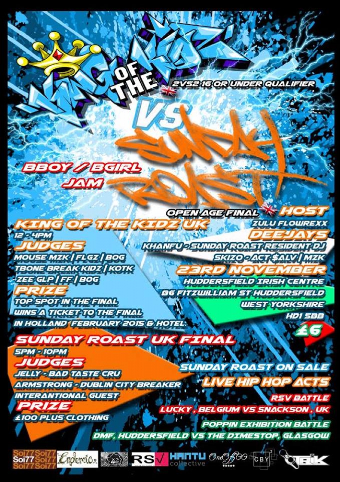 King of the Kidz UK Qualifier & Sunday Roast UK Final poster