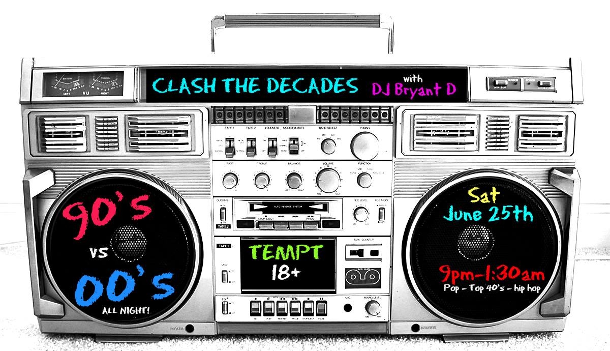 CLASH THE DECADES 90's vs 00's poster