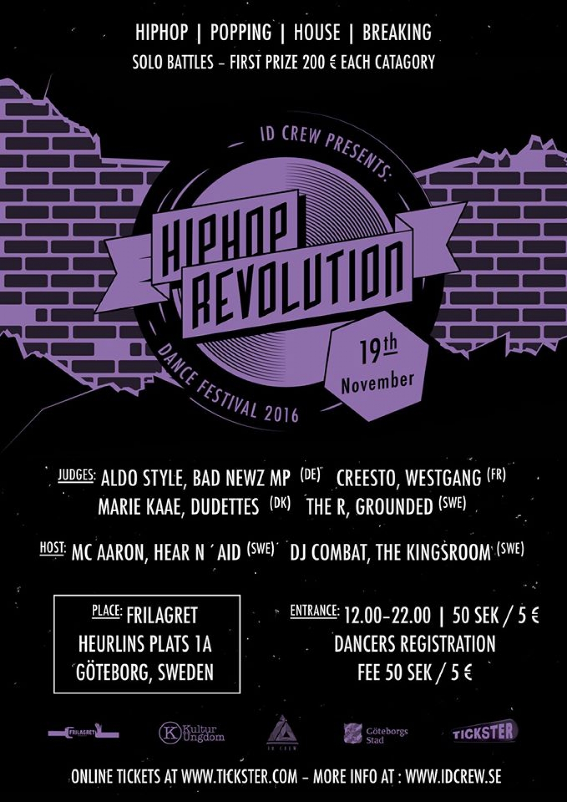 Hiphop Revolution Dance Festival 2016 poster