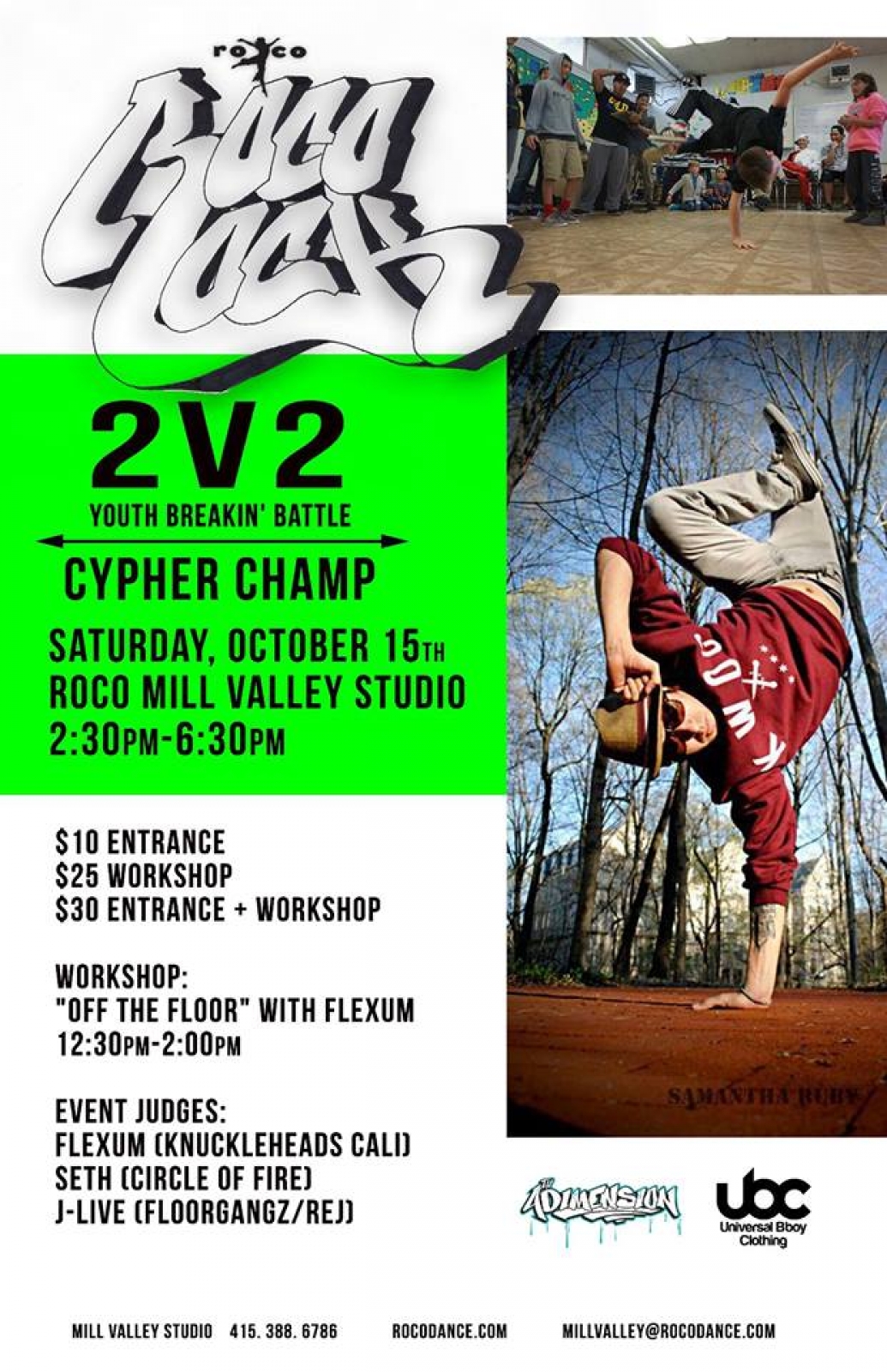 ROCO ROCK 2v2 18 and Under Breaking Battle Cypher King/Queen Award poster