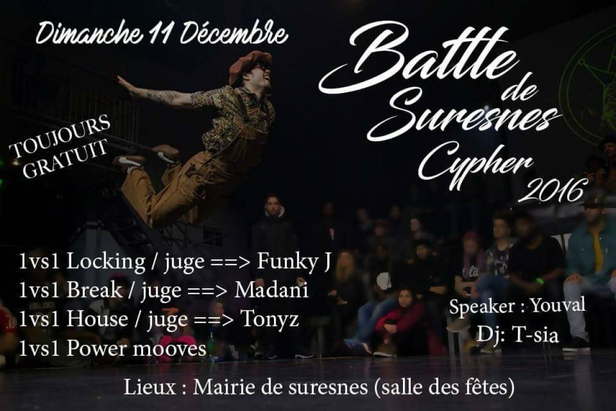 Battle Suresnes Cyphers 2016 poster