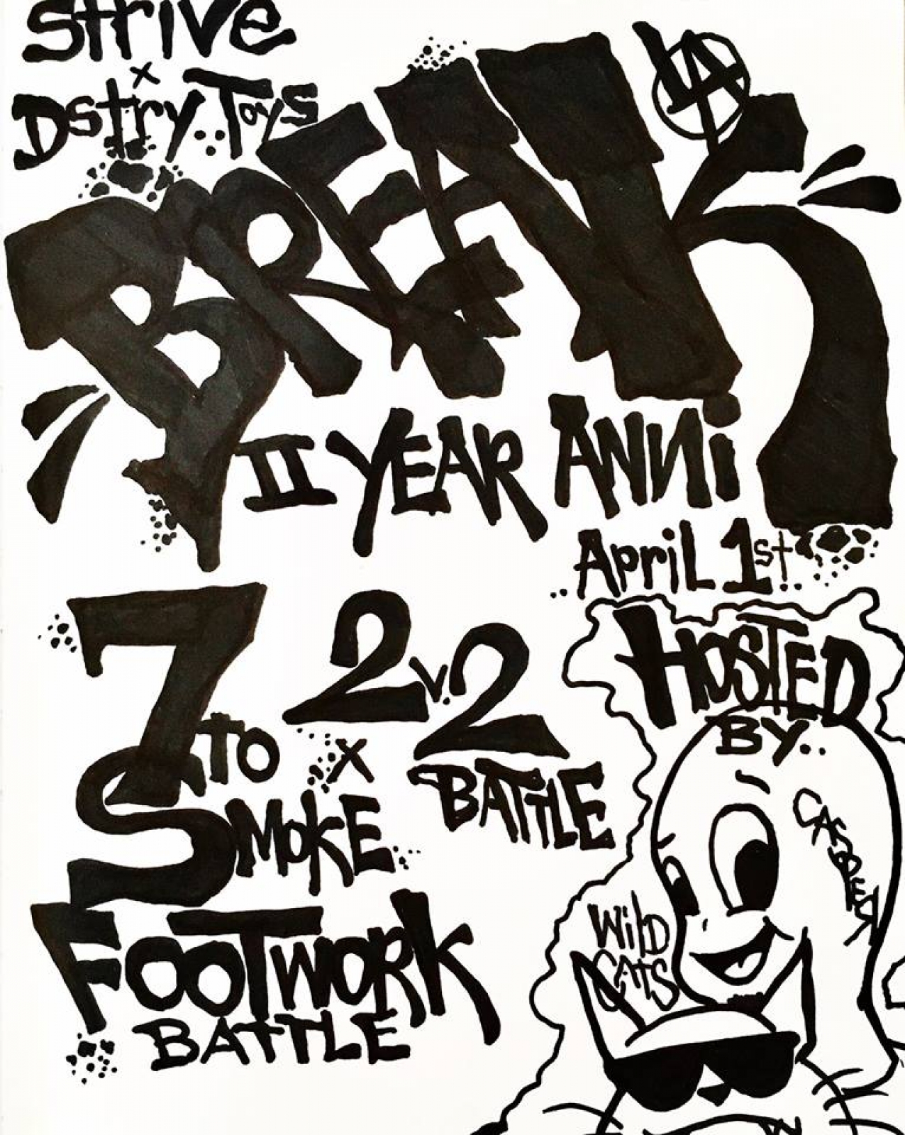 Break La 2 Year Anniversary 2017 poster