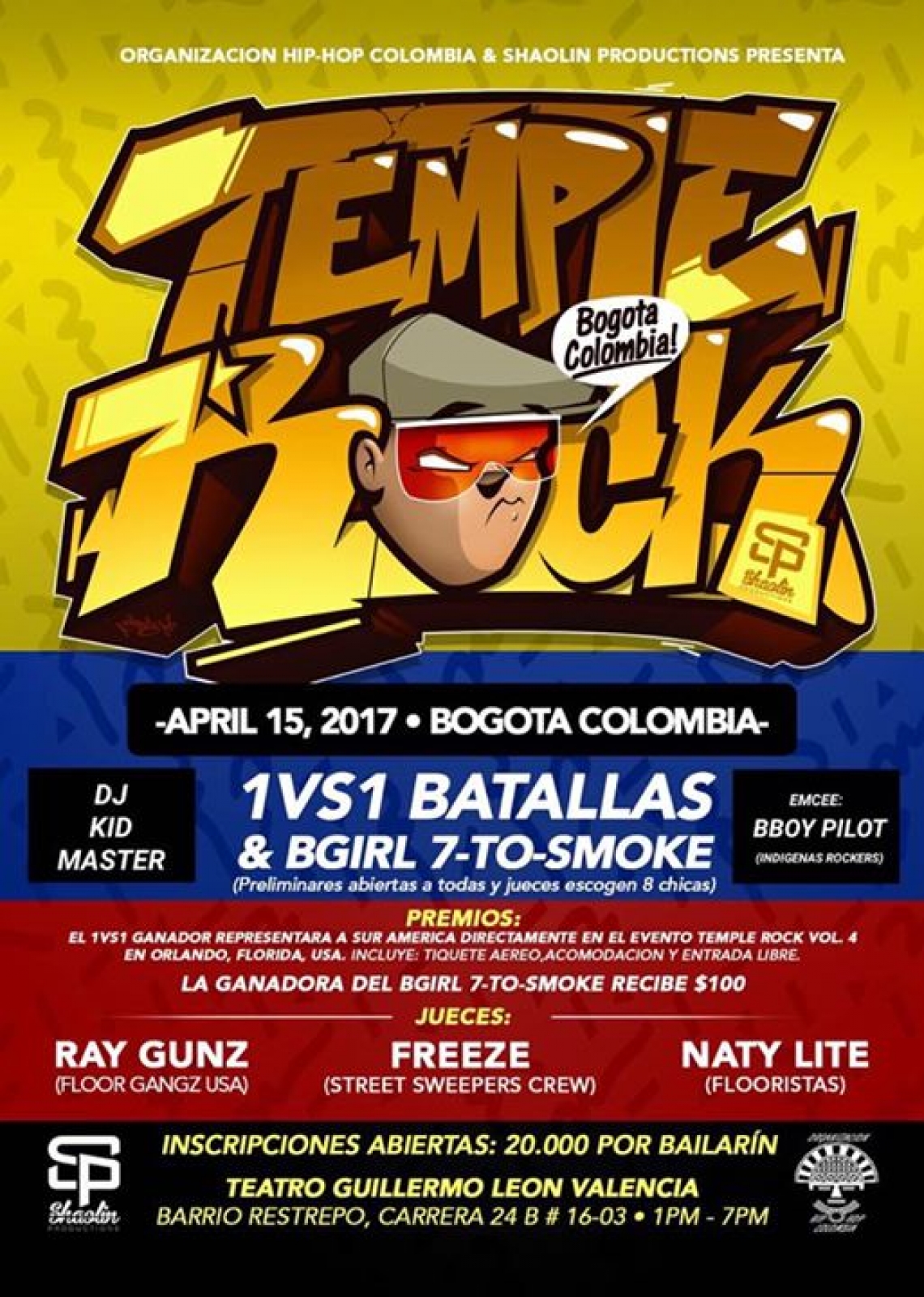 Temple Rock Colombia 2017 poster