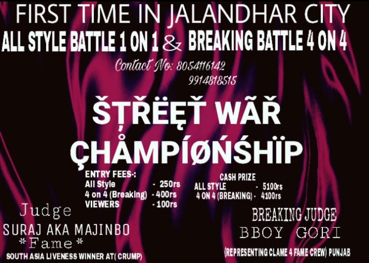 STREET WAR CHAMPIONSHIP 2017 poster