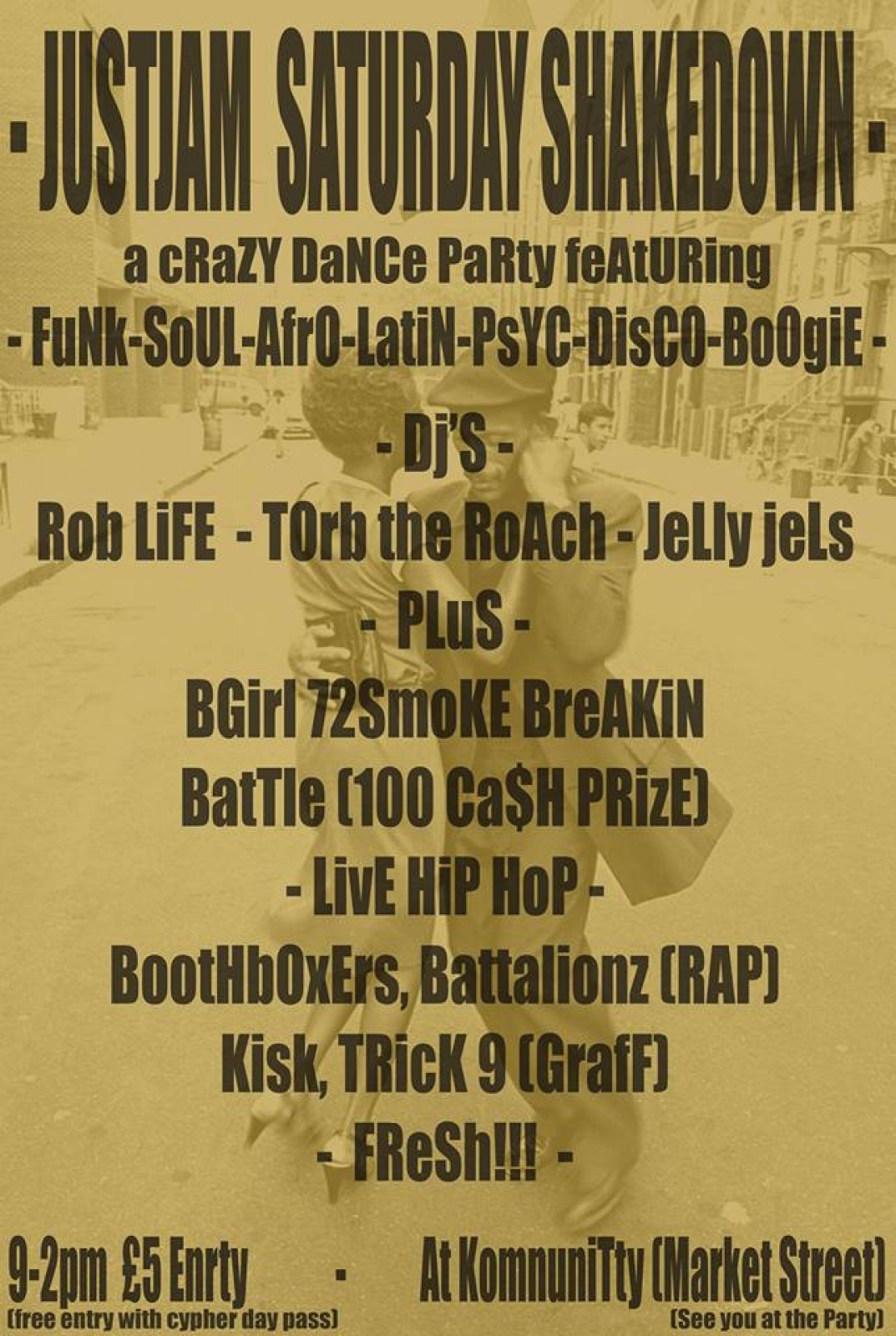 Just Jam Saturday Shakedown 2017 poster