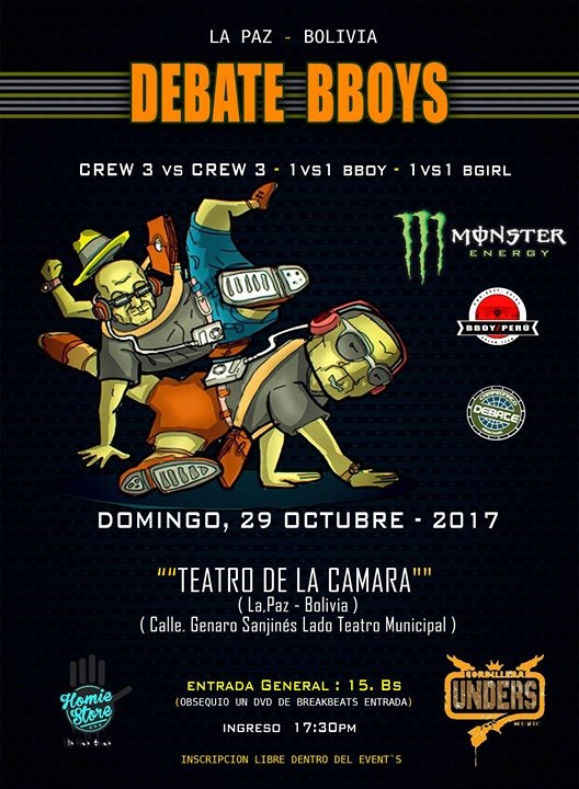 Debate BBOYS en Bolivia 2017 poster