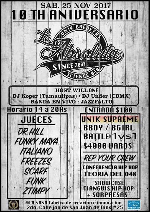 Unik breakers 10th anniversary 2017 poster