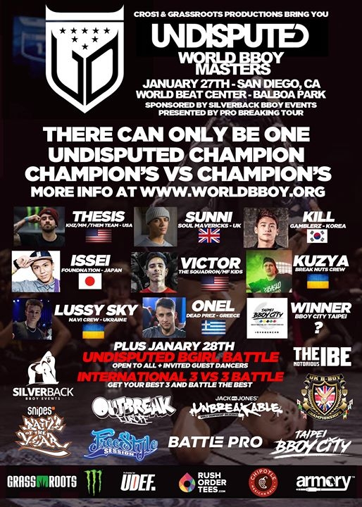 Undisputed World Bboy Masters 2018 poster