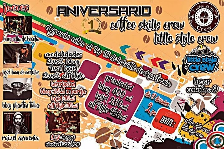 PRIMER ANIVERSARIO COFFEE SKILLS CREW 2017 poster