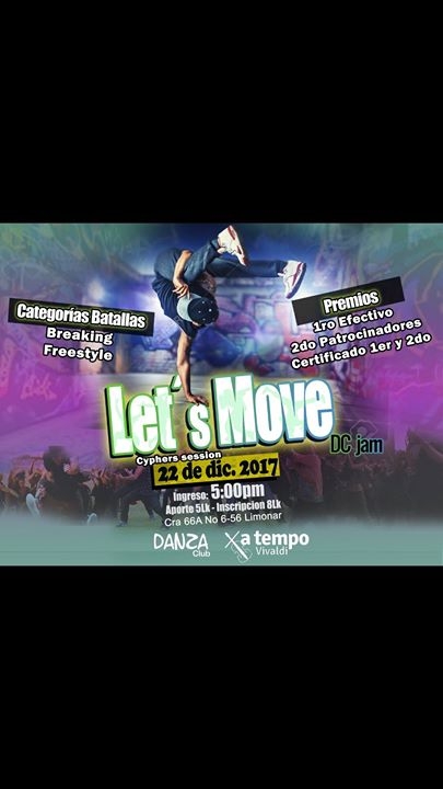 Encuentro de danza urbana Let's move 2017 poster