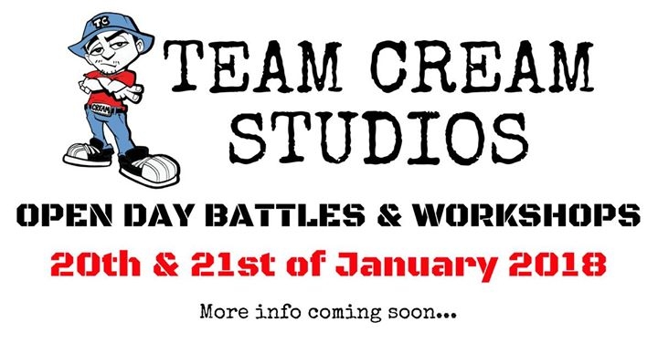 Team Cream Studios Open Day Battles & Workshops! poster