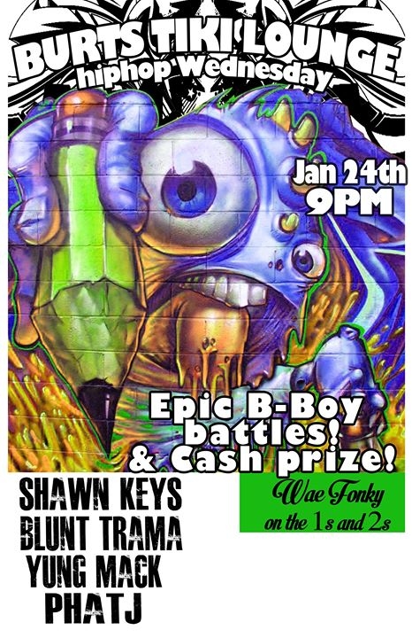 Wednesday Night HipHop and B-Boy Battle 2018 poster