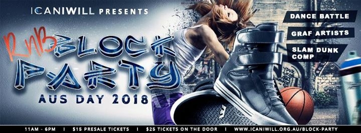 RnB Aus Day Block Party 2018 poster