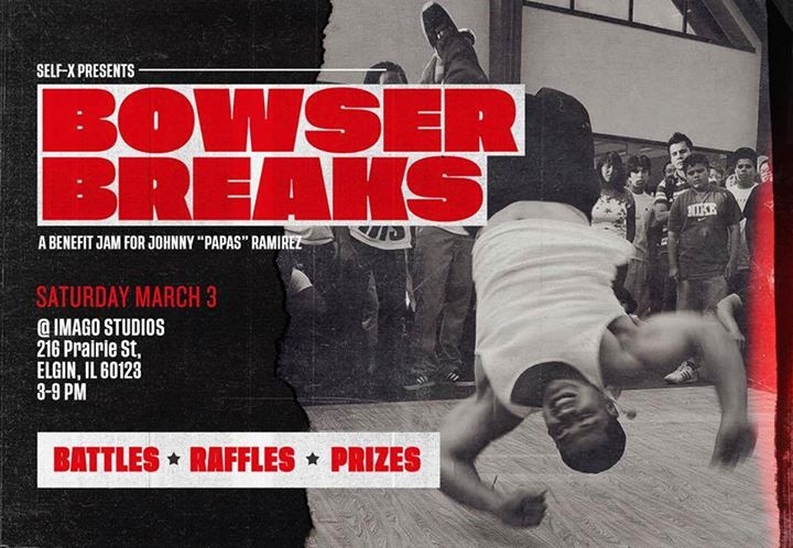 BOWSER BREAKS: a fundraiser for Papas 2018 poster