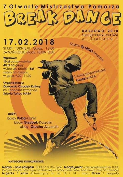 Otwarte Mistrzostwa Pomorza BreakDance 2018 poster