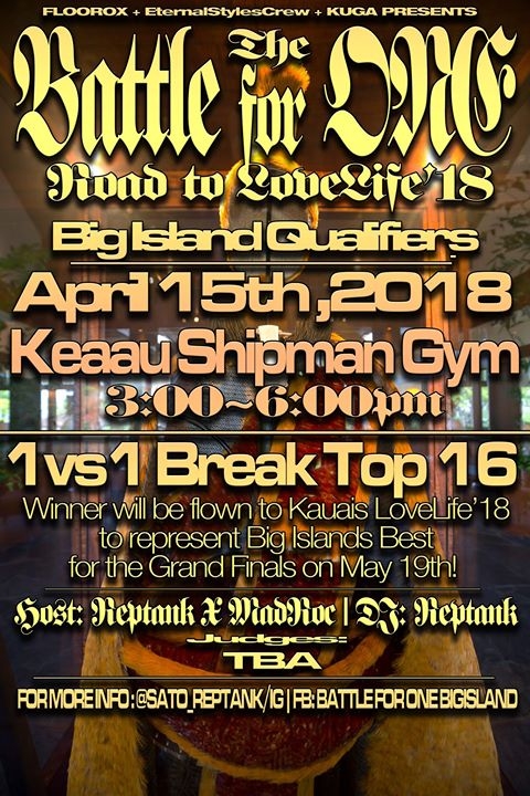 Battle for ONE road to Lovelife 2018 poster