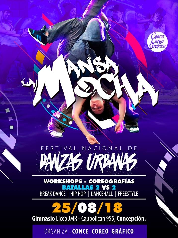 Festival Nacional de Danzas Urbanas Concepcion 2018 poster