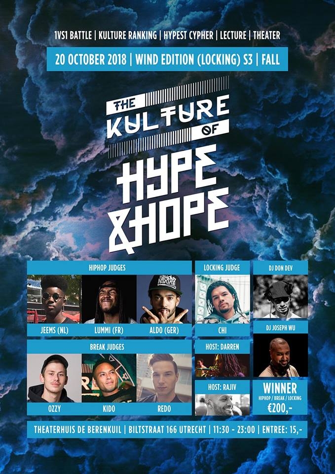 The Kulture of Hype&Hope | 20 October WIND edition S3 2018 poster