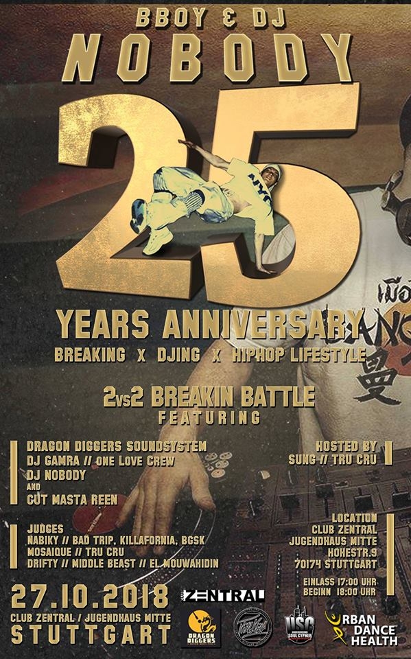 5 Years DJ/Bboy Nobody 2018 poster