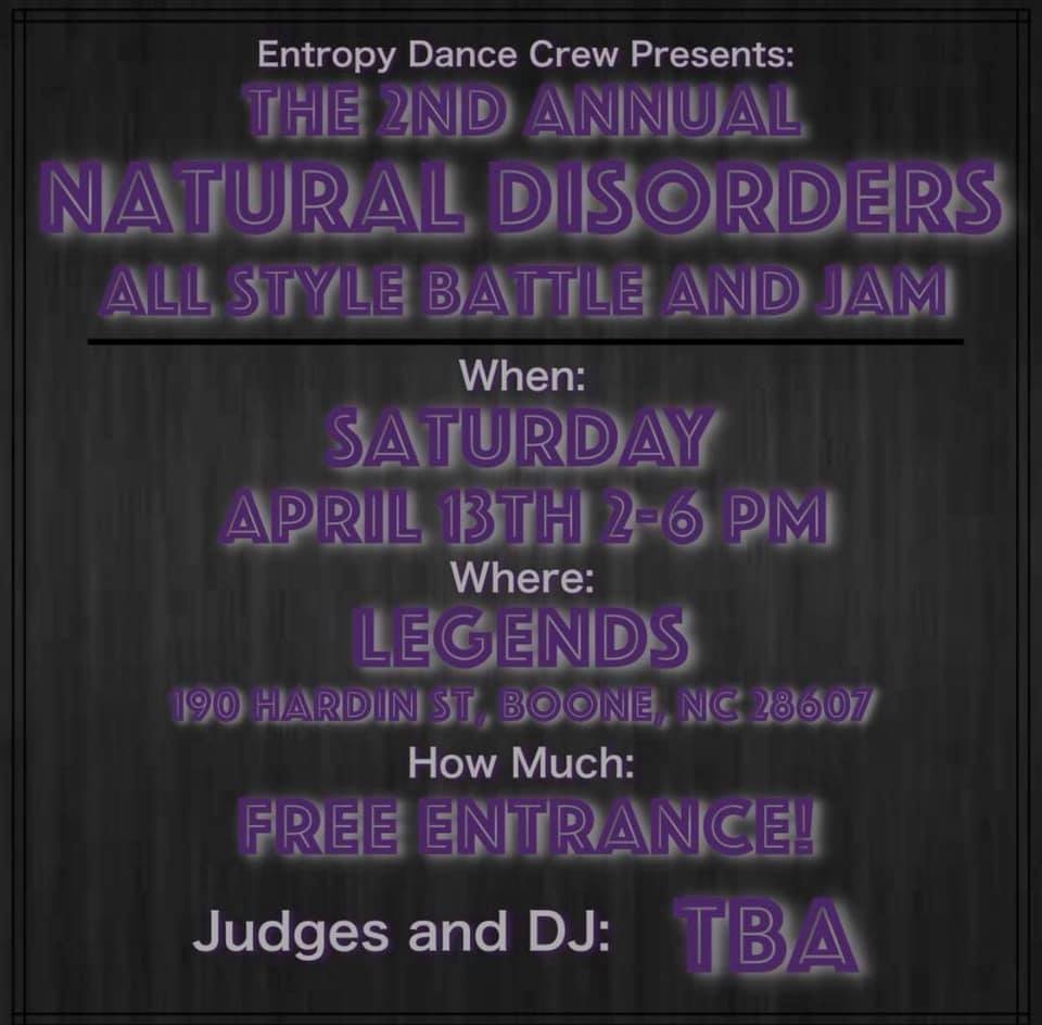 The 2nd Natural Disorder: DFAD Open Styles Battle and Jam 2019 poster