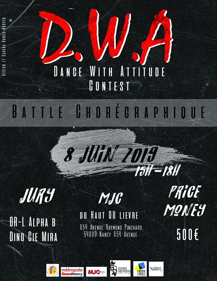 D.W.A Dance With Attitude contest 2019 poster