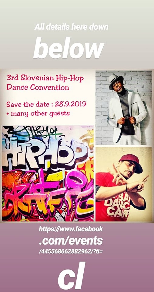 3rd Slovenian Hip-Hop Dance Convention 2019 poster