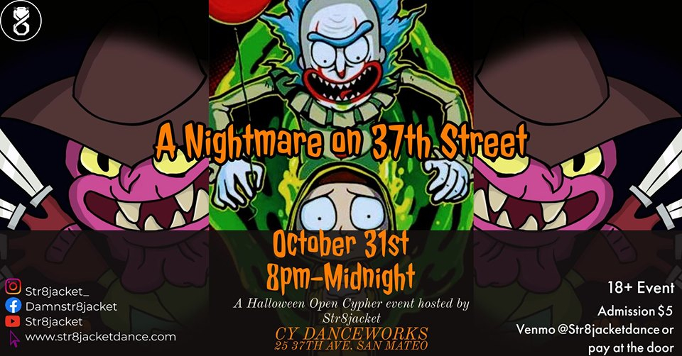 Str8jacket Open Cypher: A Nightmare on 37th Street 2019 poster